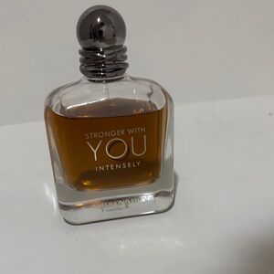Emporio Armani Amber and Silver Perfume Bottle